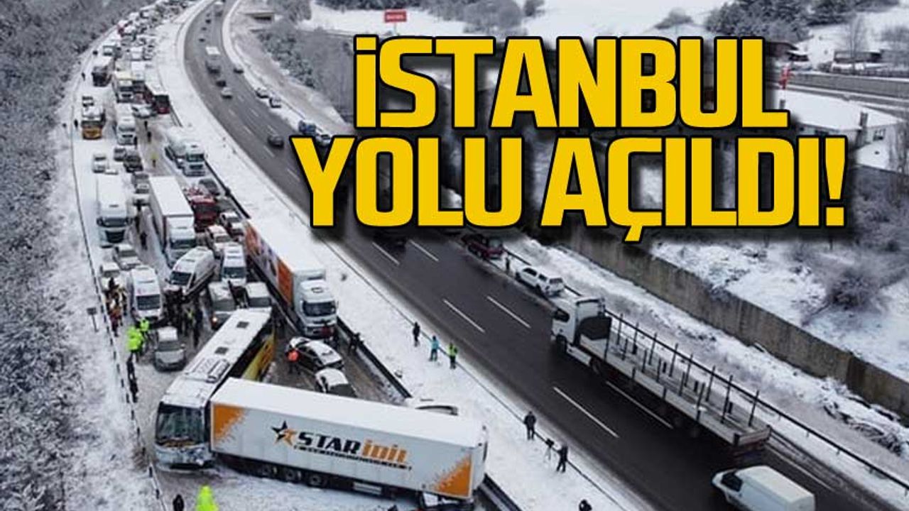 Kaza sonrası İstanbul yolu açıldı