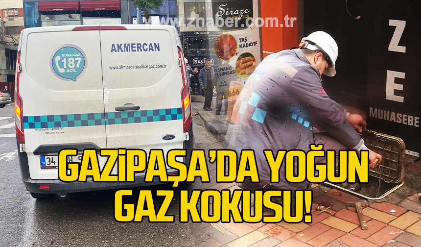 Zonguldak Gazipaşa Caddesi nde yoğun gaz kokusu