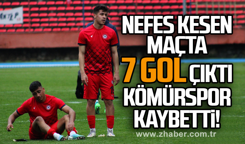 Nefes kesen maçta 7 gol çıktı Kömürspor kaybetti