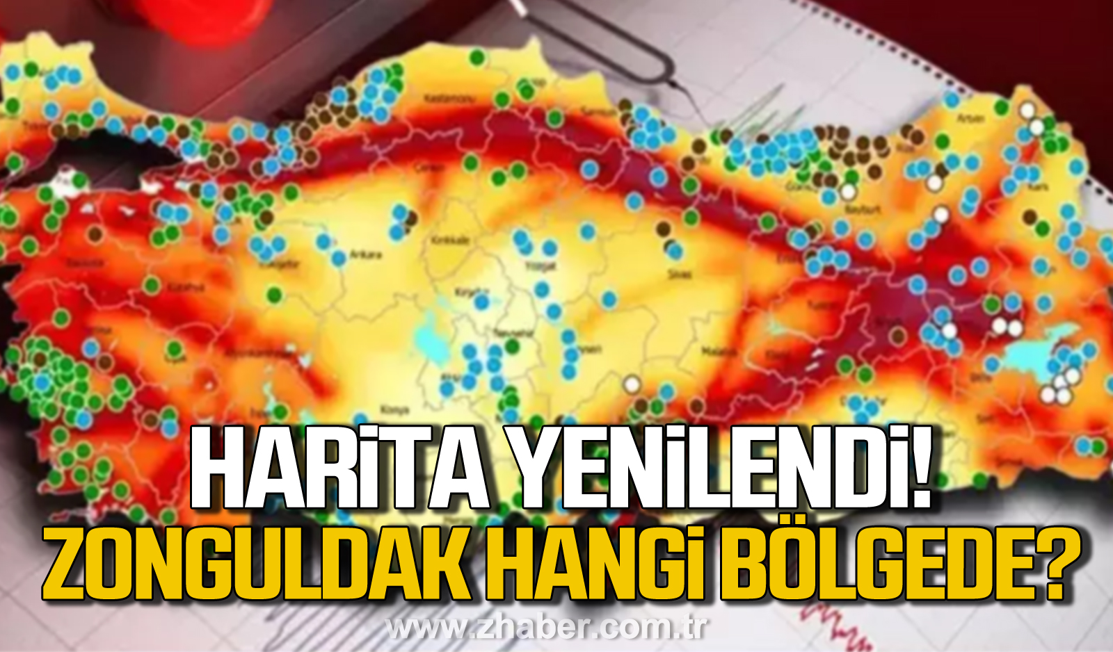 MTA güncellenen haritasında Zonguldak 2 bölgede