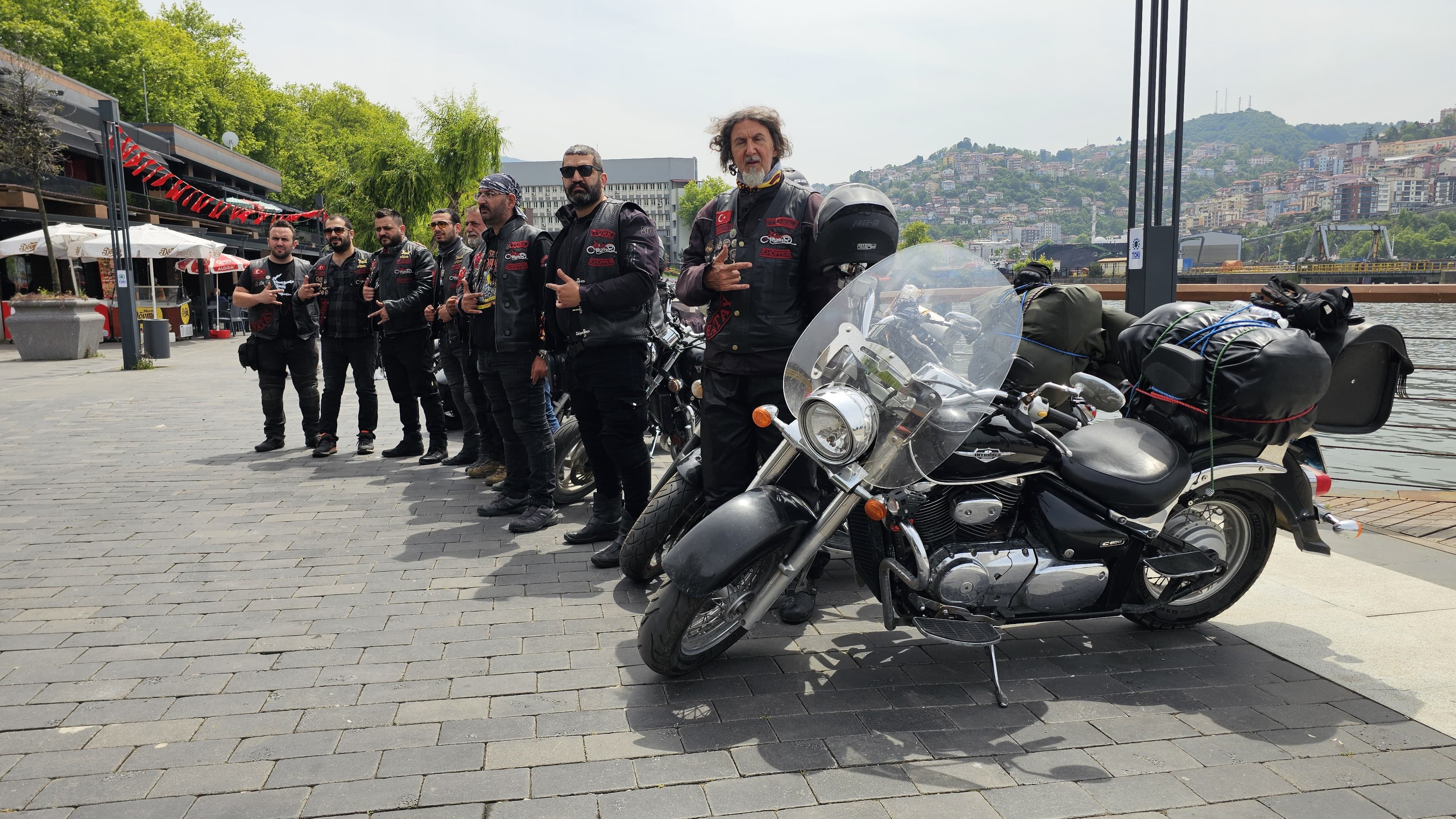 Türk Chopper Motosiklet Kulübü Hatay üyeleri Zonguldak ta