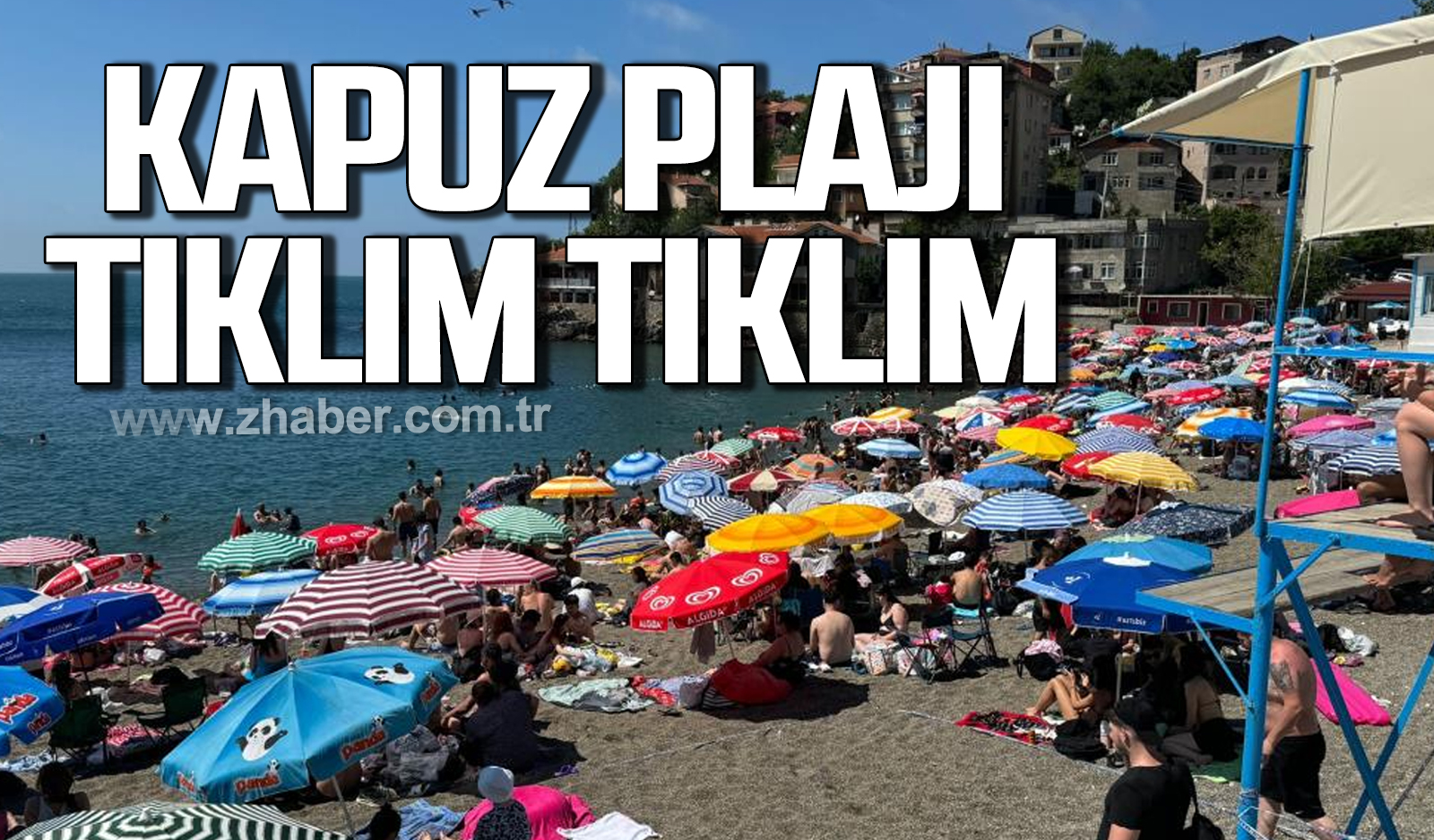 Zonguldak ta bayramda Kapuz plajına akın ettiler