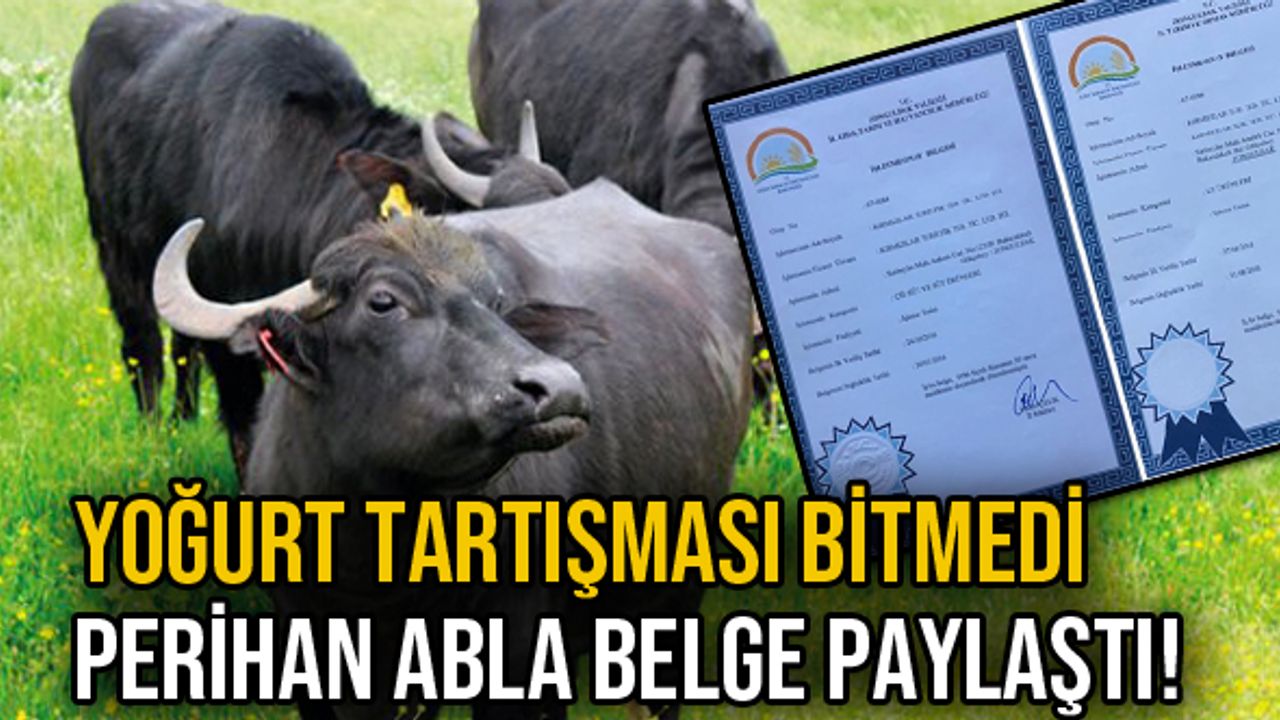 Yoğurt tartışması bitmedi. Perihan Abla belge paylaştı!