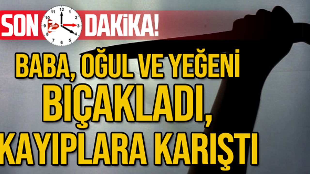 Baba, oğul ve yeğeni bıçakladı, kayıplara karıştı