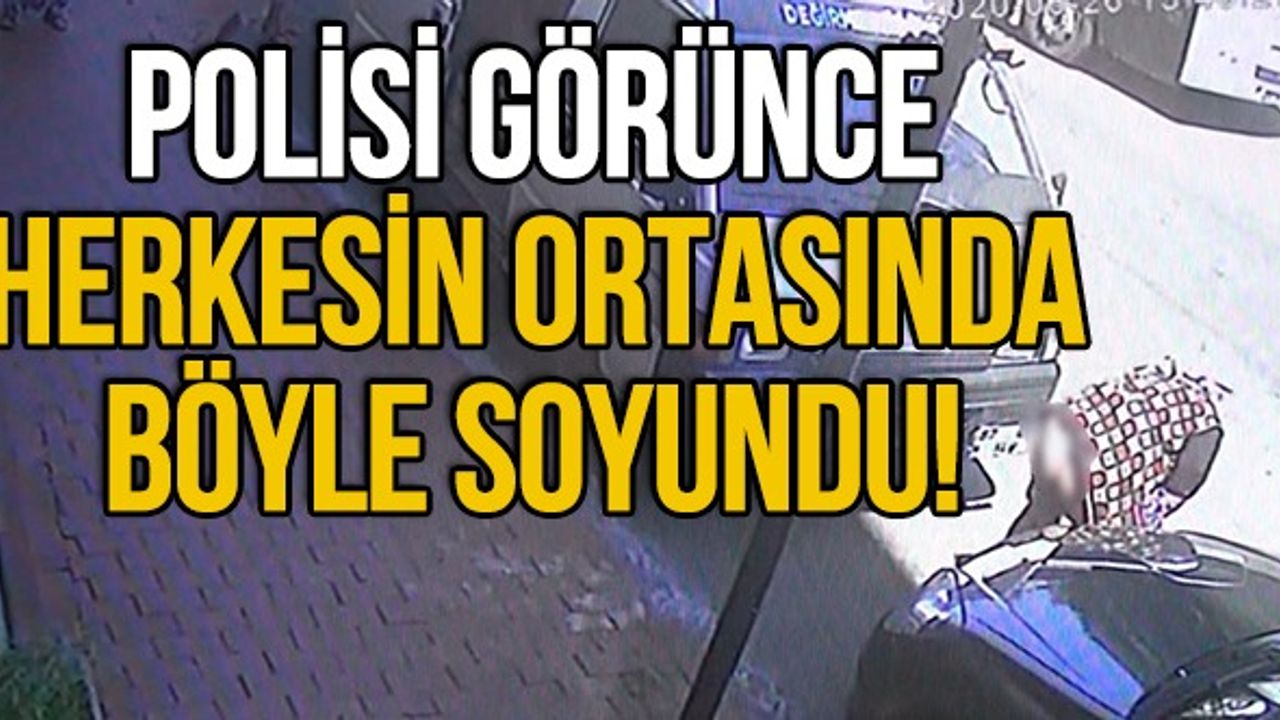 Polisi görünce herkesin içinde böyle soyundu!