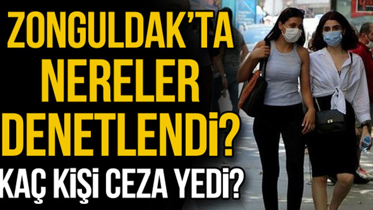 Zonguldak'ta kaç kişi ceza yedi?