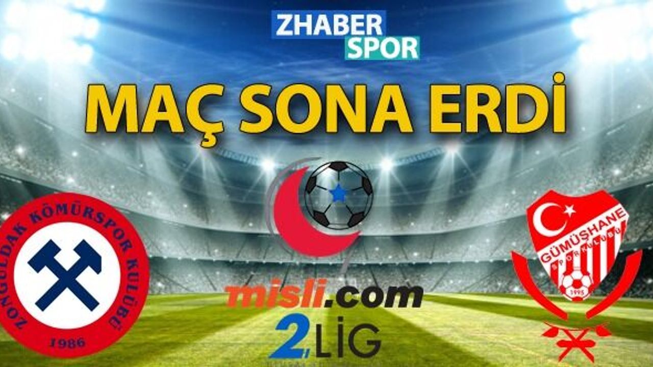Gümüşhanespor- Z.Kömürspor maçında 6. gol sesi... Maç sona erdi