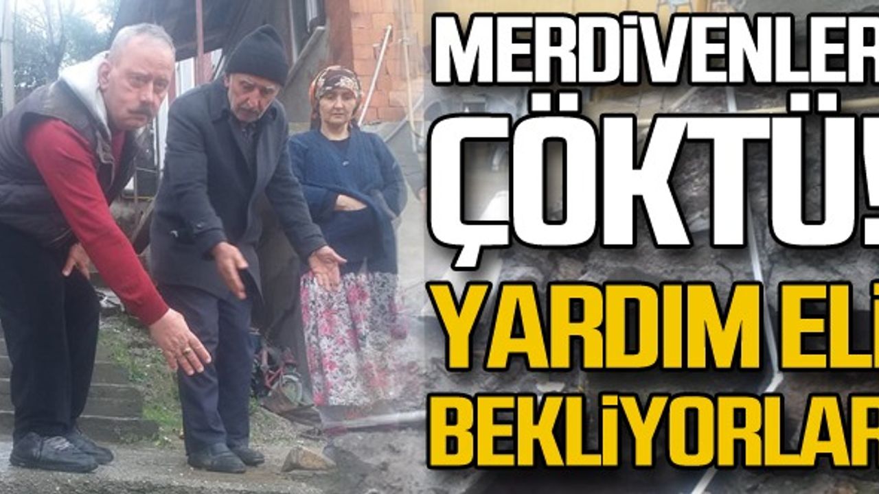 Merdivenler çöktü… Yardım eli bekliyorlar