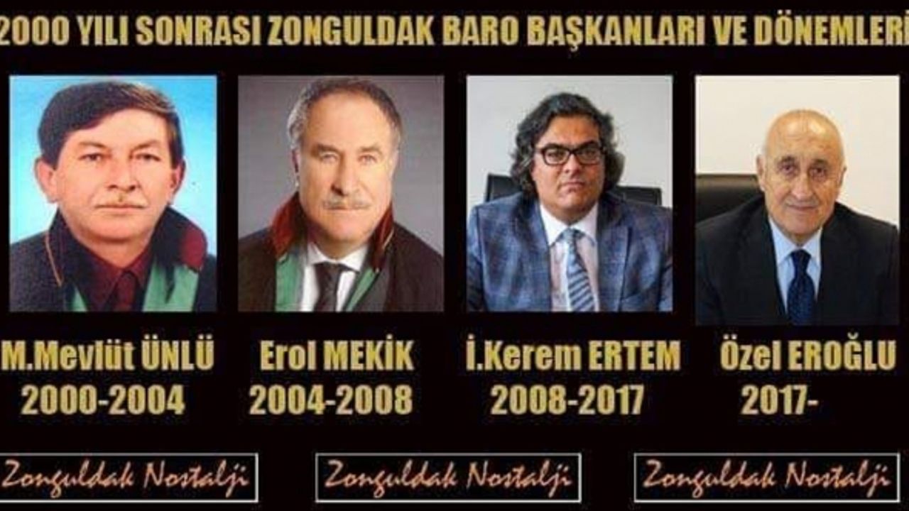Zonguldak Barosu'nun tarihi ve başkanları...