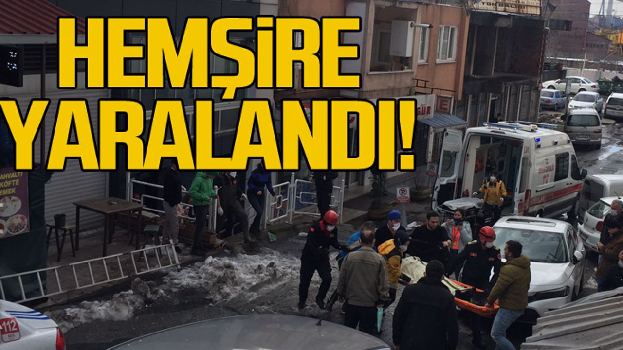 Asansör boşluğuna düşen hemşire yaralandı!