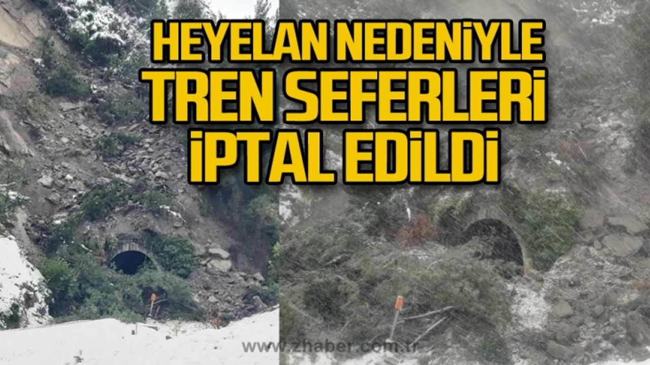 Heyelan nedeniyle tren seferleri iptal edildi