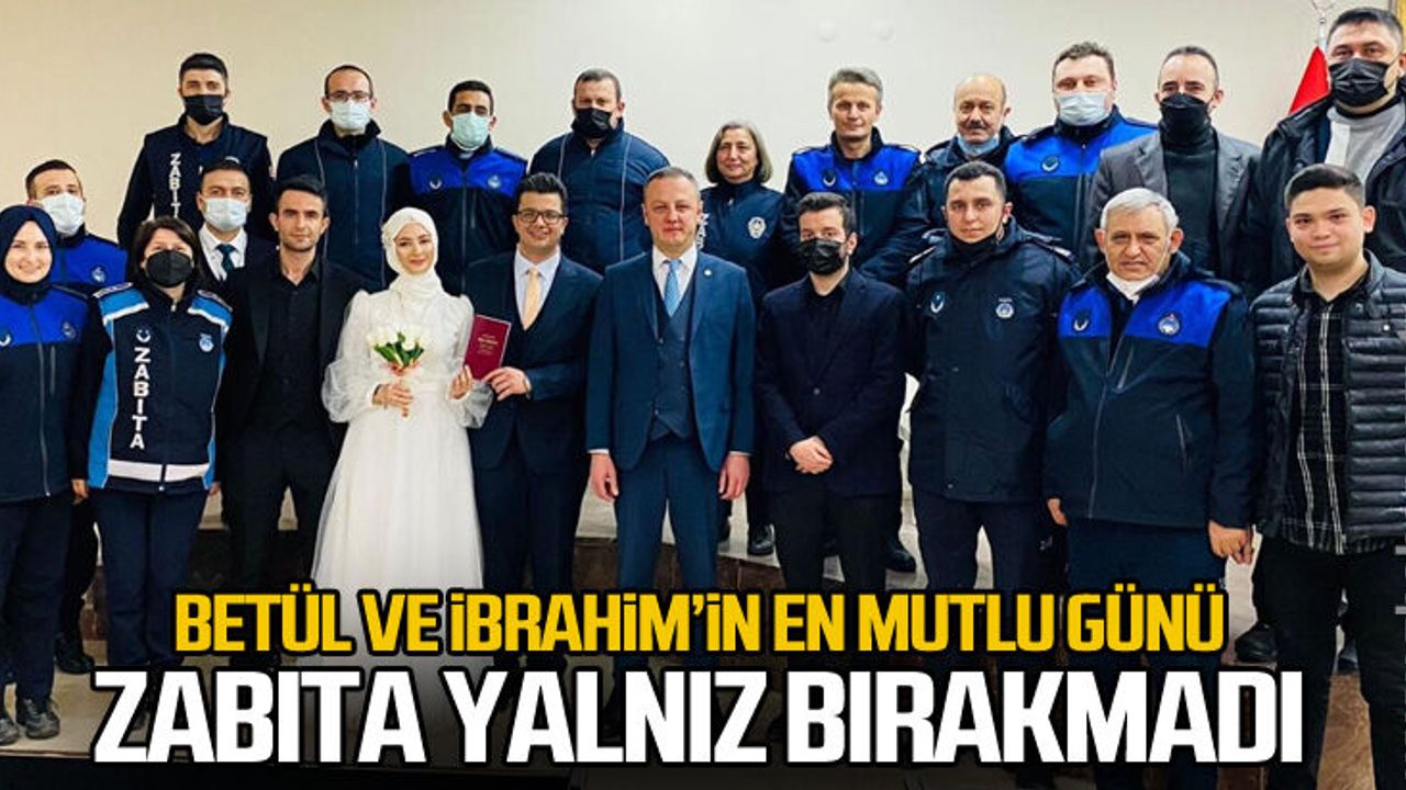 İbrahim ile Betül'ün en mutlu günü! Zabıta yalnız bırakmadı
