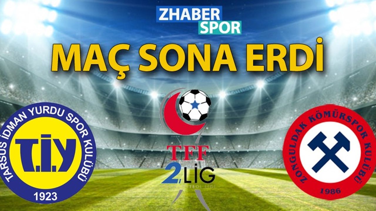 Tarsus İdmanyurdu-Zonguldak Kömürspor kaşılaşması sona erdi