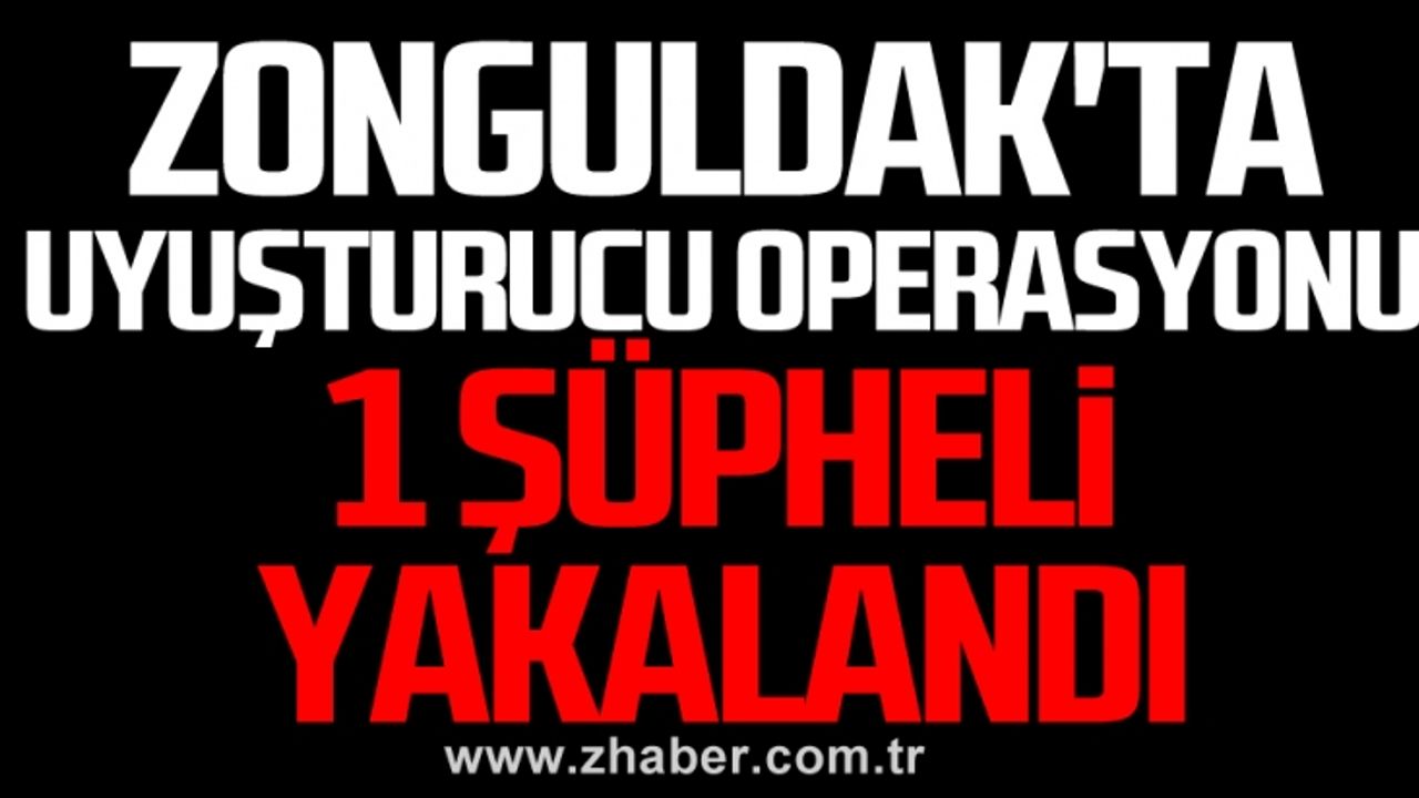 Zonguldak'ta uyuşturucu operasyonu: 1 şüpheli yakalandı