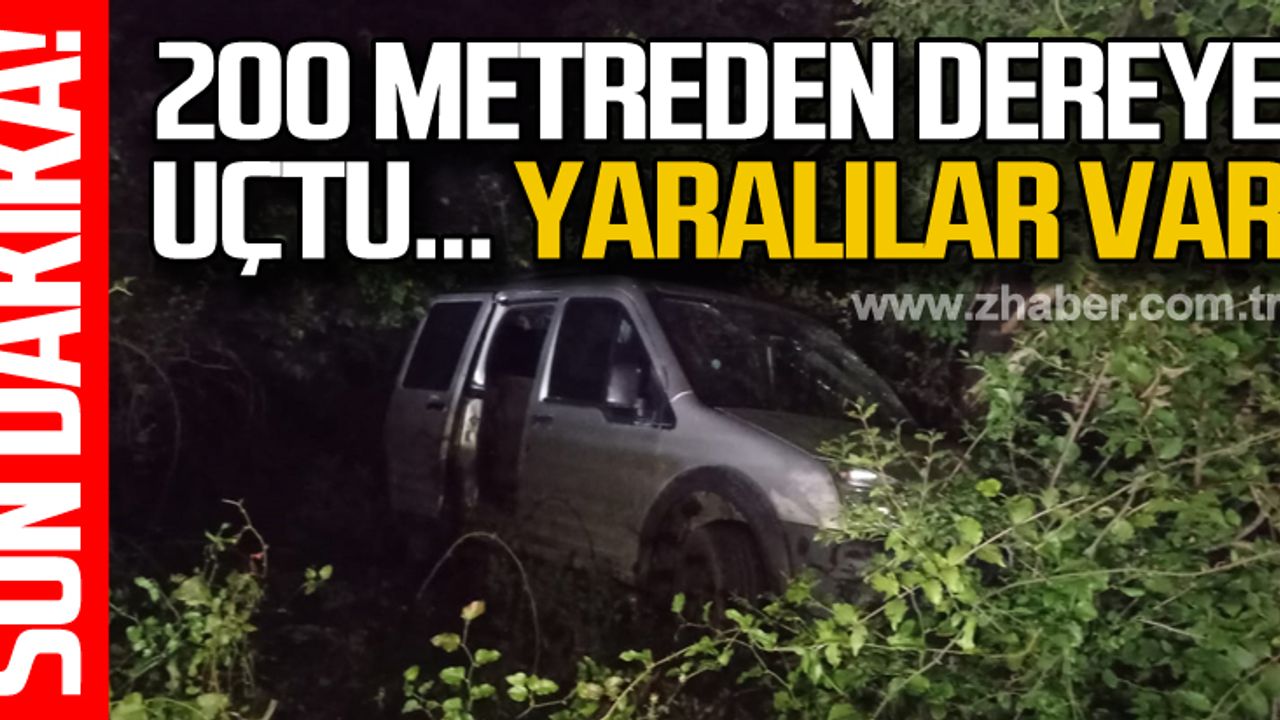 200 metreden dereye uçtu... Yaralılar var!