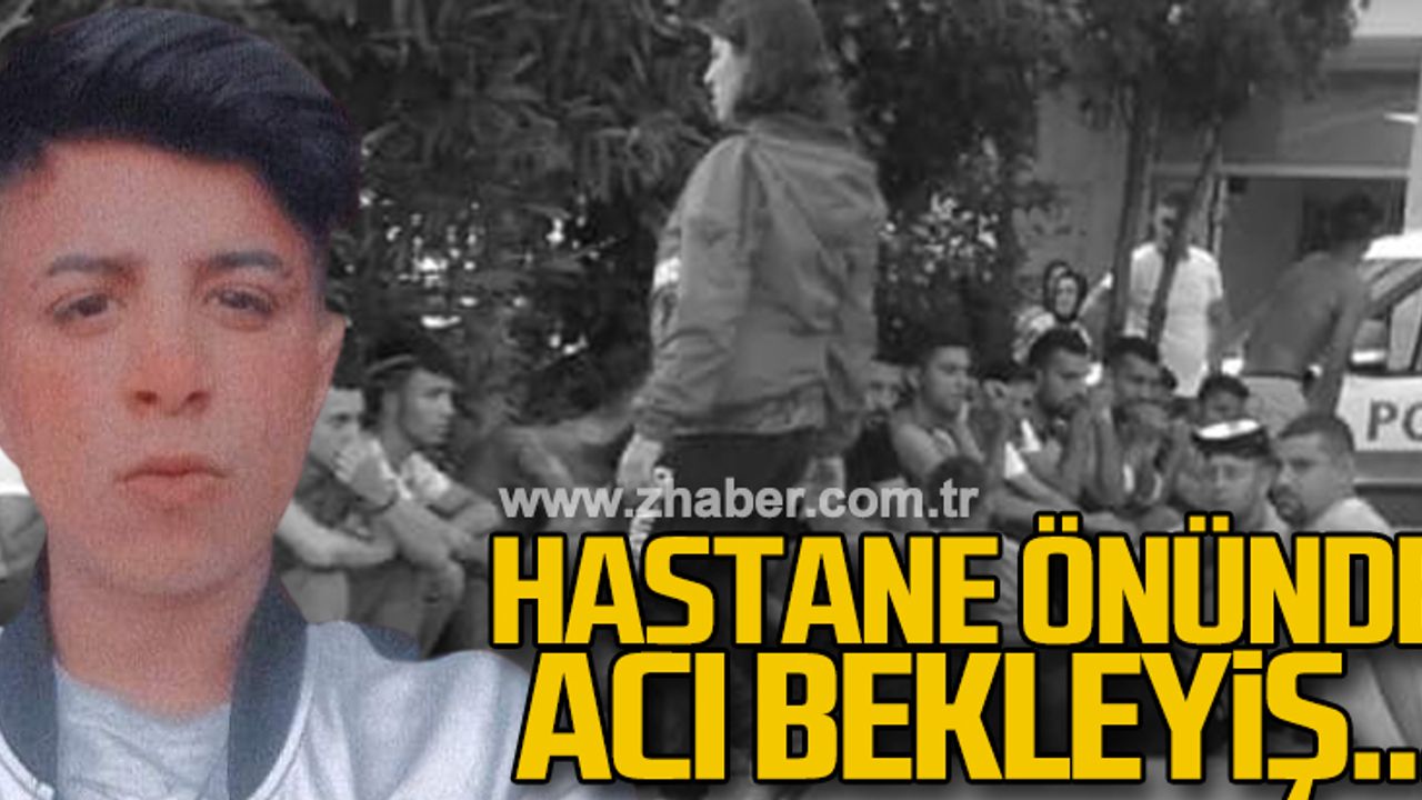 Denizde boğulan genç için hastane önünde acı bekleyiş...