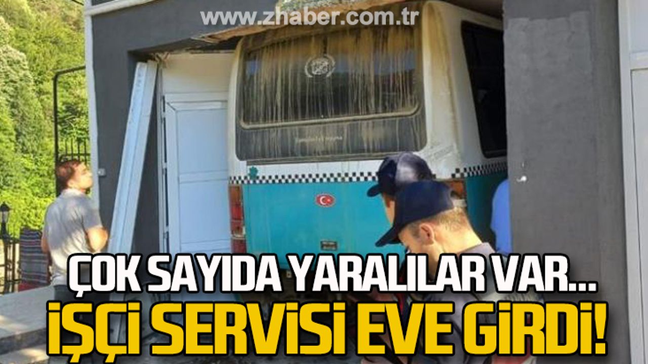 İşçi servisi eve girdi! Çok sayıda yaralılar var...