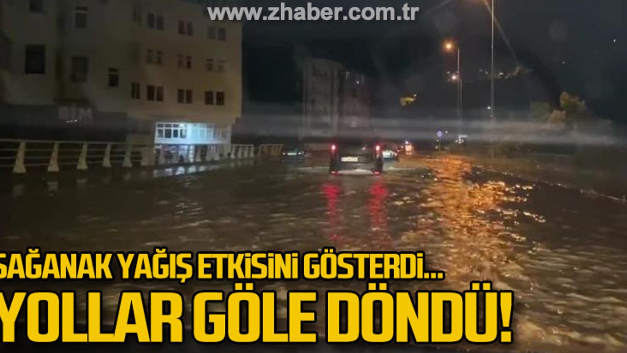 Sağanak yağış etkisini gösterdi: Yollar göle döndü!