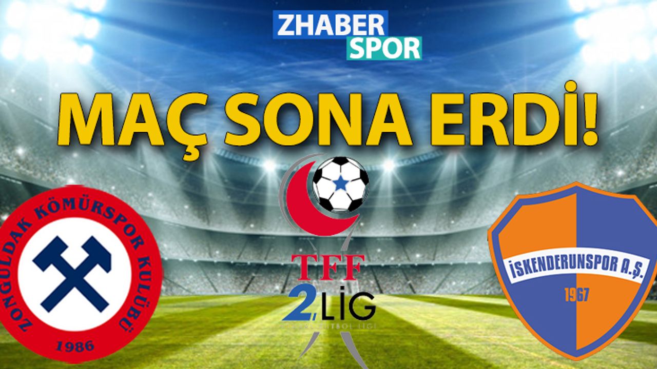 Z. Kömürspor - İskenderunspor maçı sona erdi!