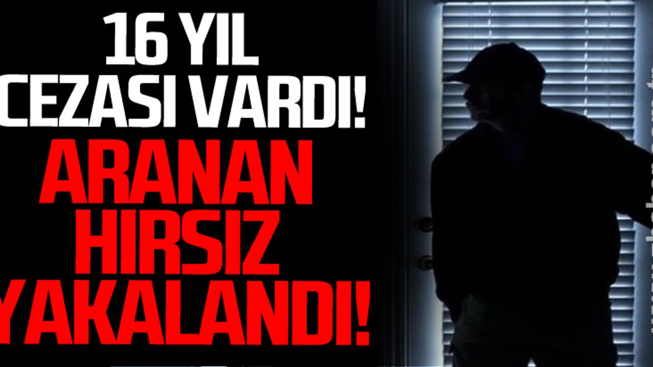 16 yıl cezası vardı: Aranan hırsız yakalandı!