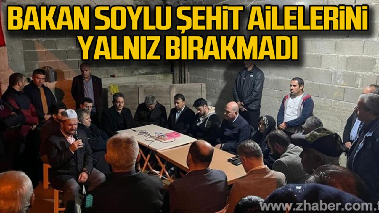 Bakan Soylu şehit madenci aileleri ile bir araya geldi