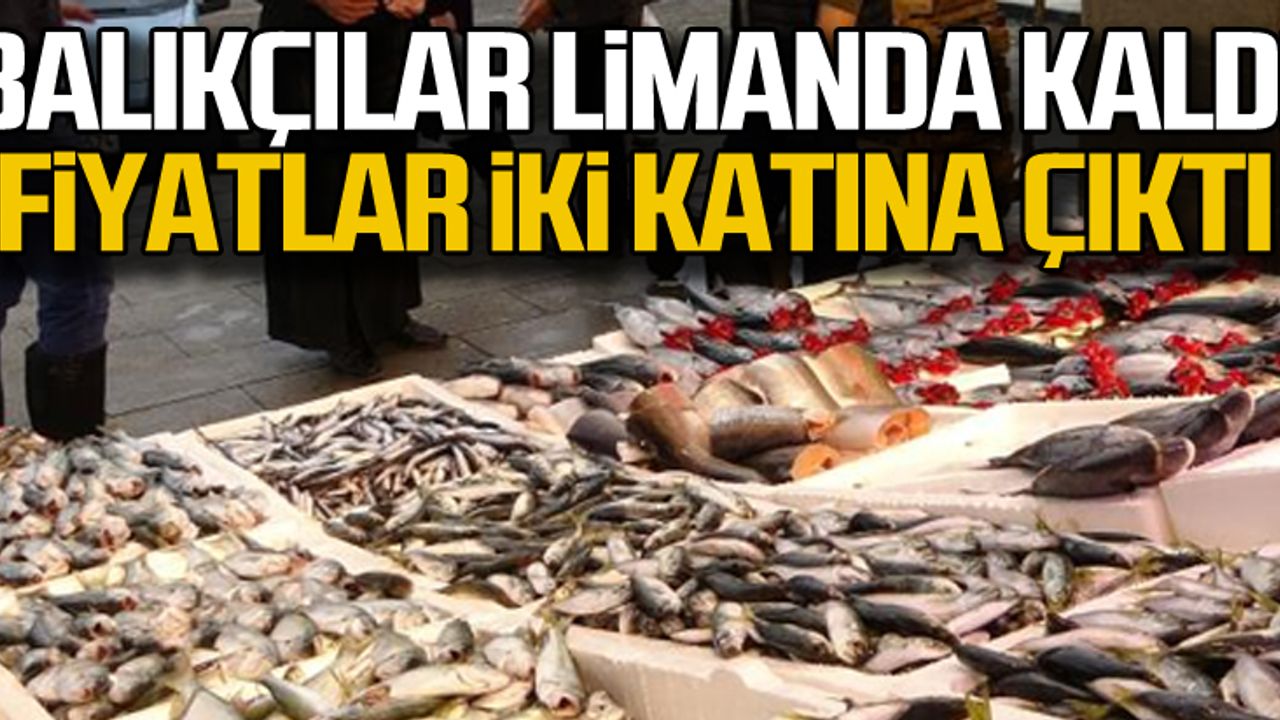 Balıkçılar limanda kaldı.. Fiyatlar iki katına çıktı!