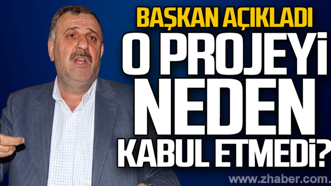 Başkan açıkladı... O projeyi neden kabul etmedi?