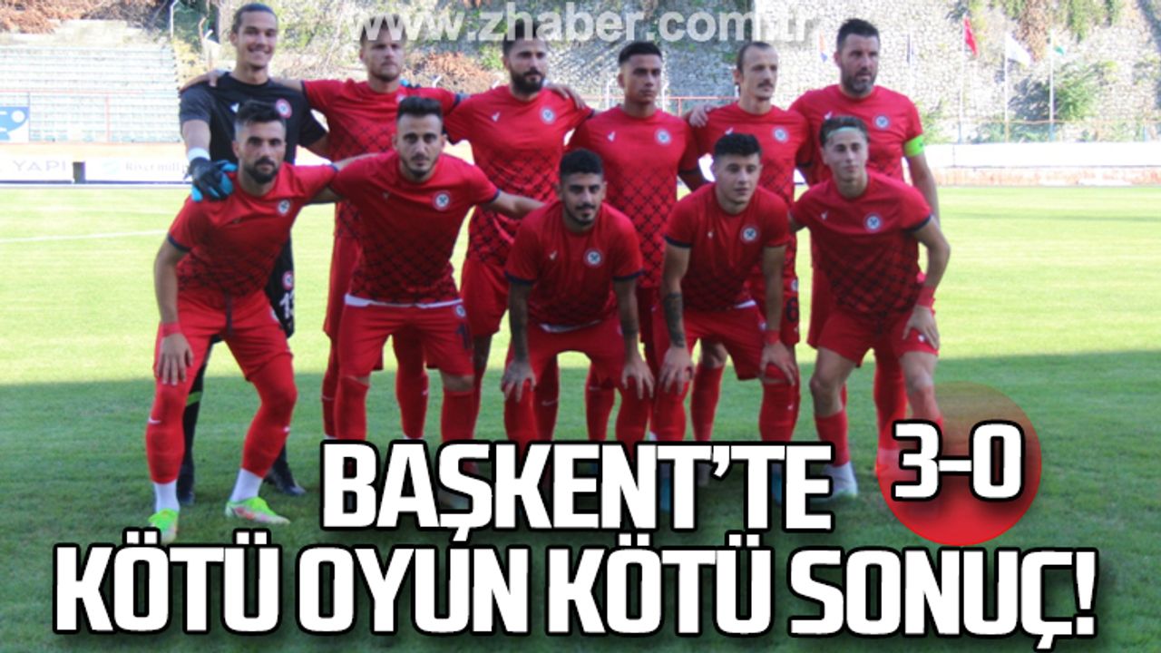 Başkent'te kötü oyun kötü sonuç: 3-0