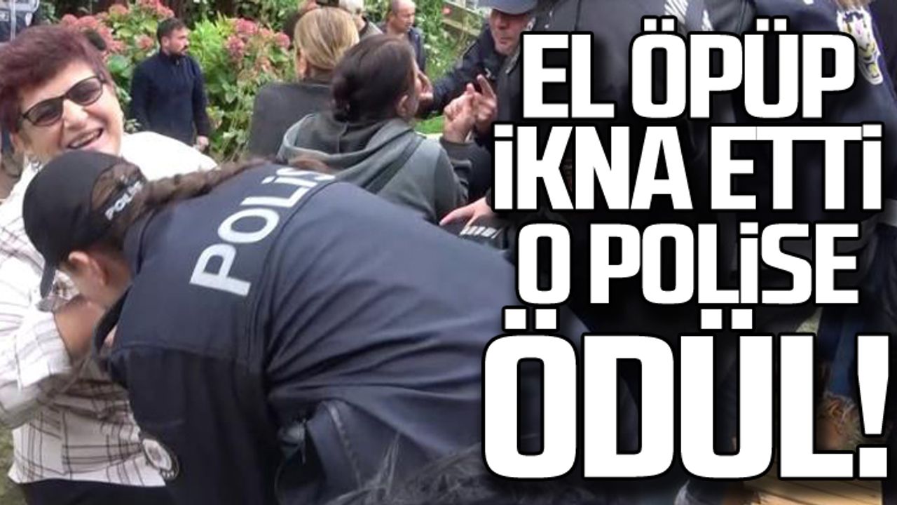 El öpüp ikna etmişti... O polise ödül!