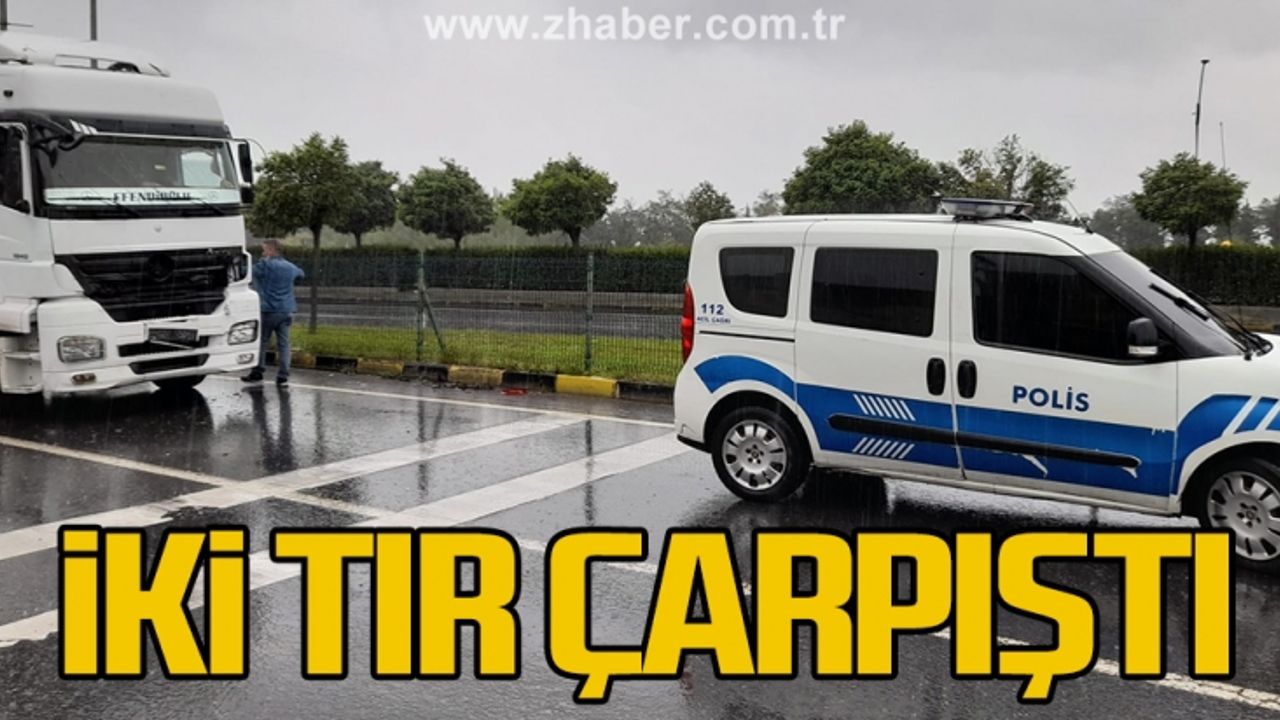 Gülüç kavşağında iki tır çarpıştı: 1 yaralı