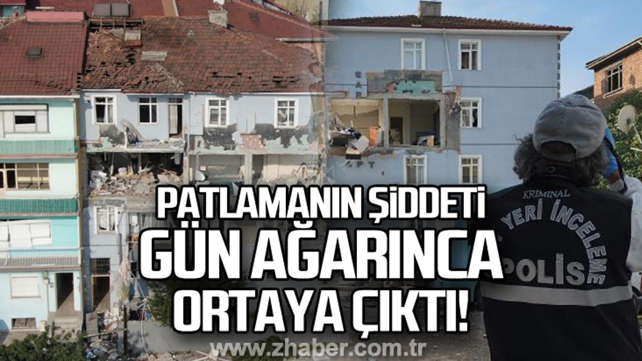 Patlamanın şiddeti gün ağarınca ortaya çıktı!