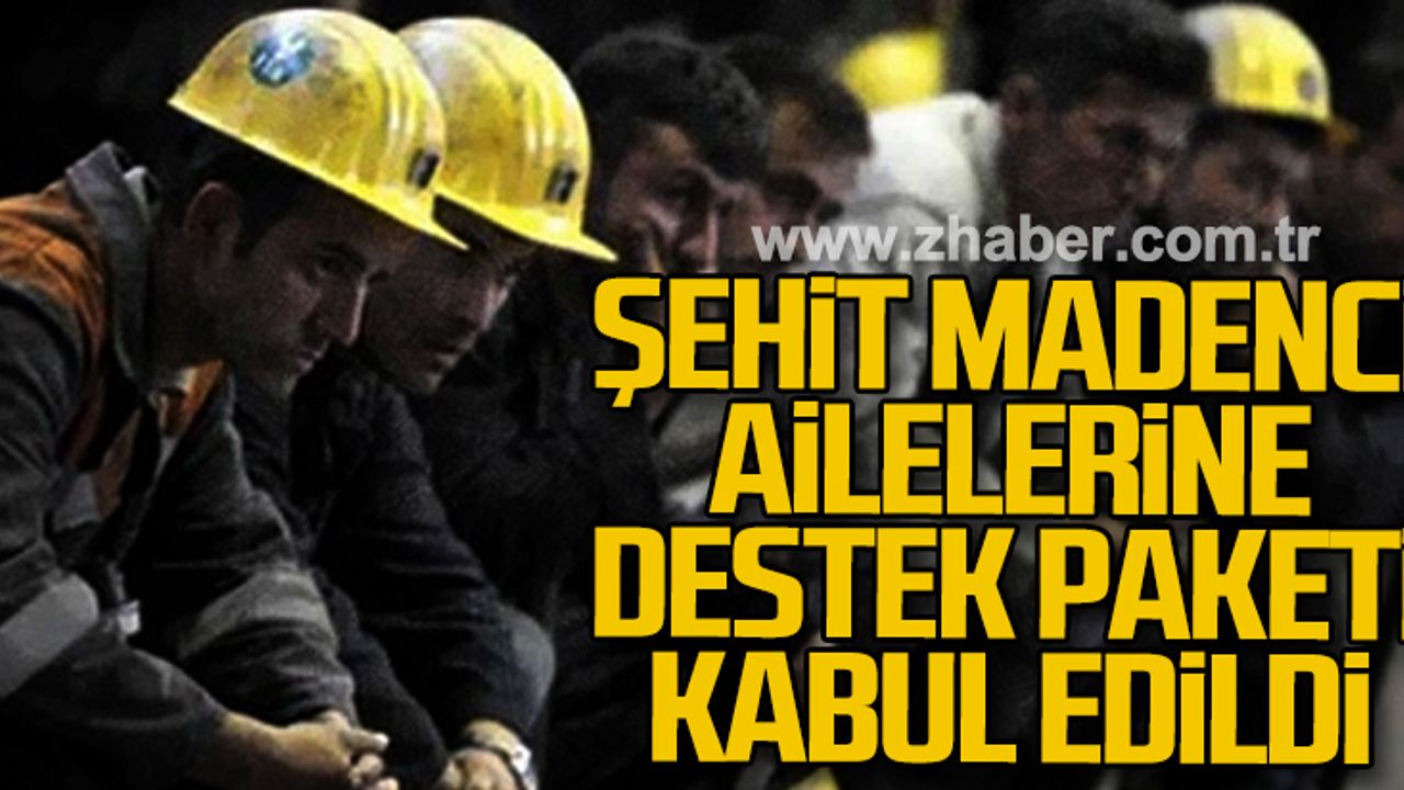 Şehit madenci ailelerine destek paketi kabul edildi!