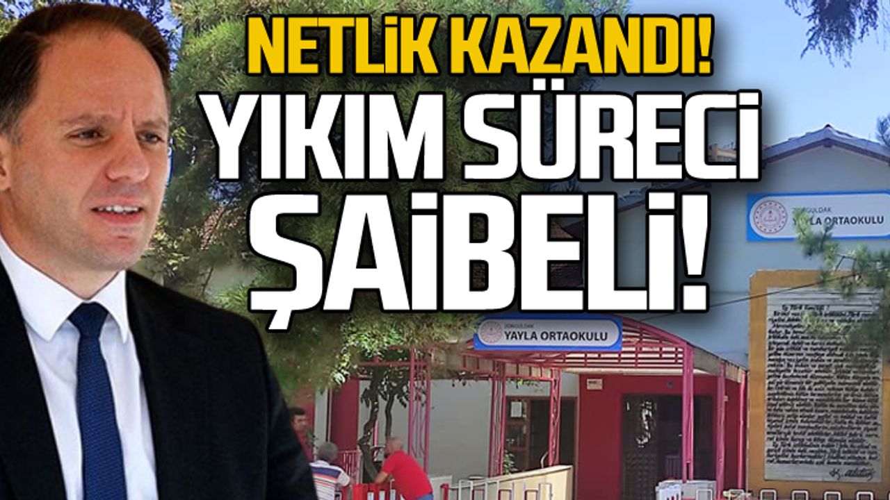 "Yayla Ortaokulu yıkım sürecinin şaibeli olduğu netlik kazandı"