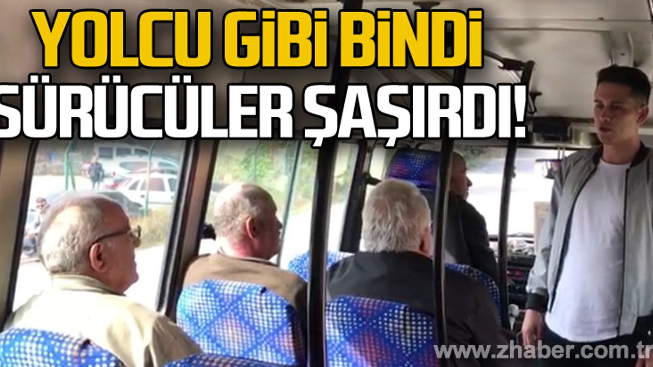 Yolcu gibi bindi. Sürücüler ve yolcular şaşırdı!
