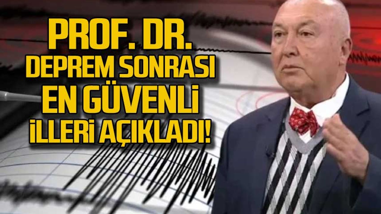 Prof. Dr. Ahmet Ercan Türkiye’deki En Güvenli şehirleri Sıraladı