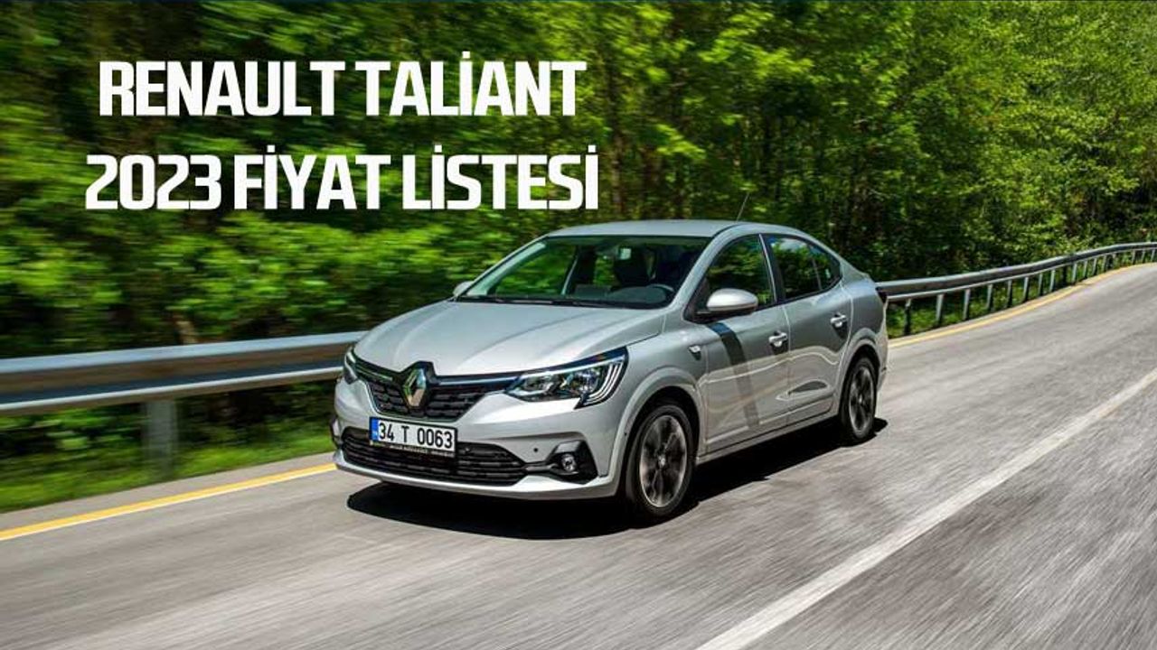 Renault Taliant 2023 Kasım Ayı Fiyat listesi Güncel
