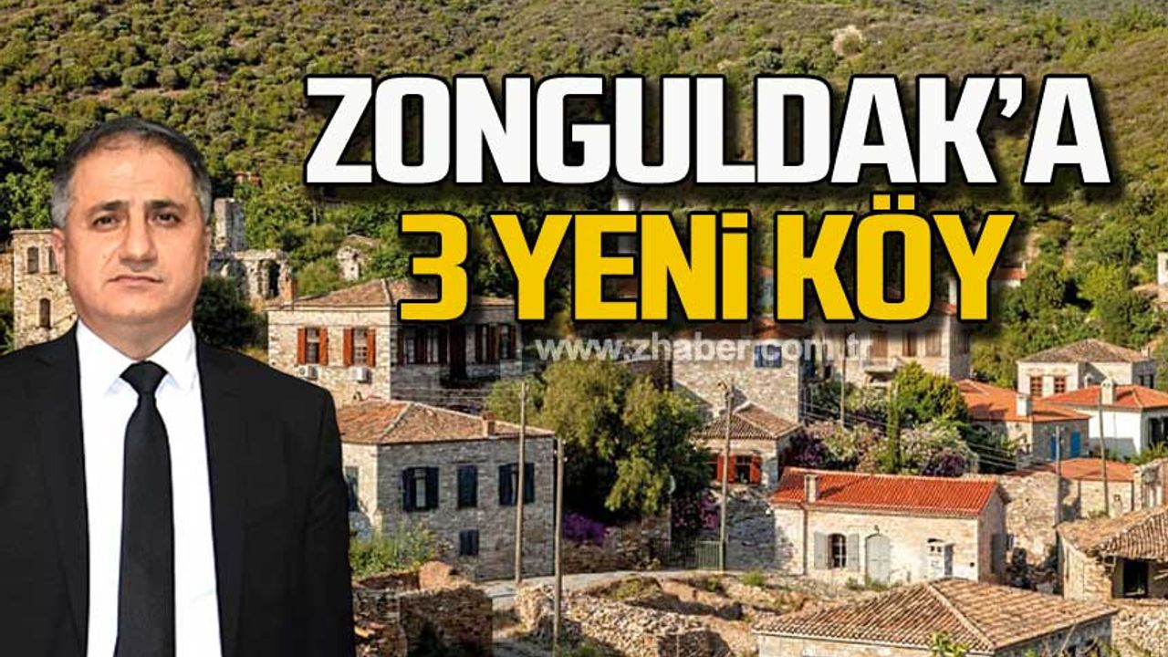 Zonguldak'a 3 yeni köy