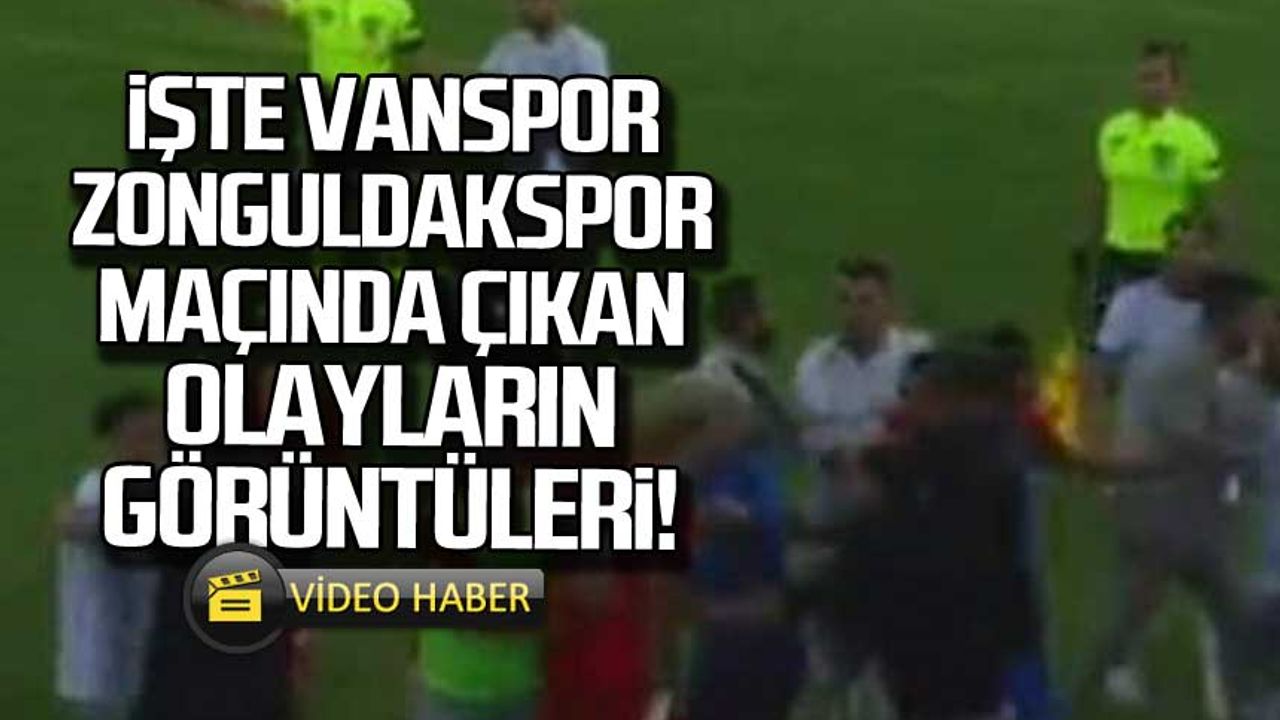 İşte Vanspor – Zonguldakspor maçında çıkan olayların görüntüleri!