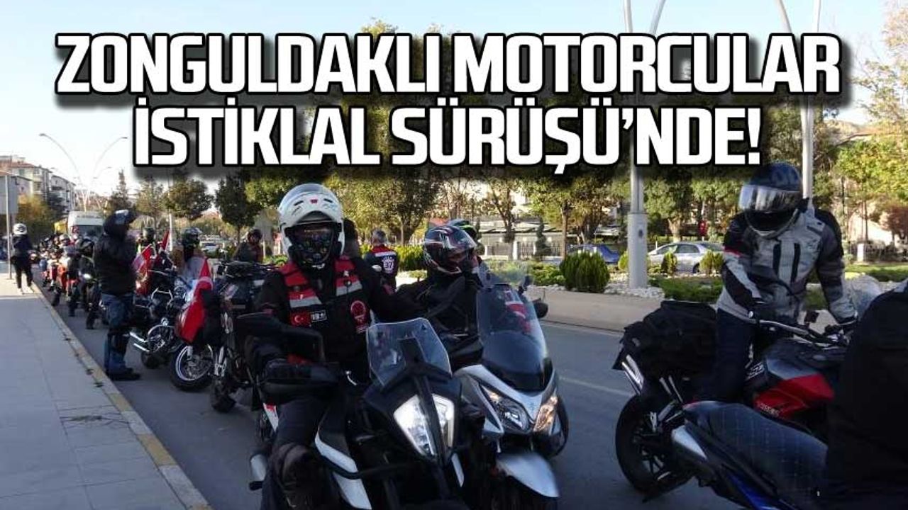 Zonguldaklı motorcular İstiklal Sürüşü'nde