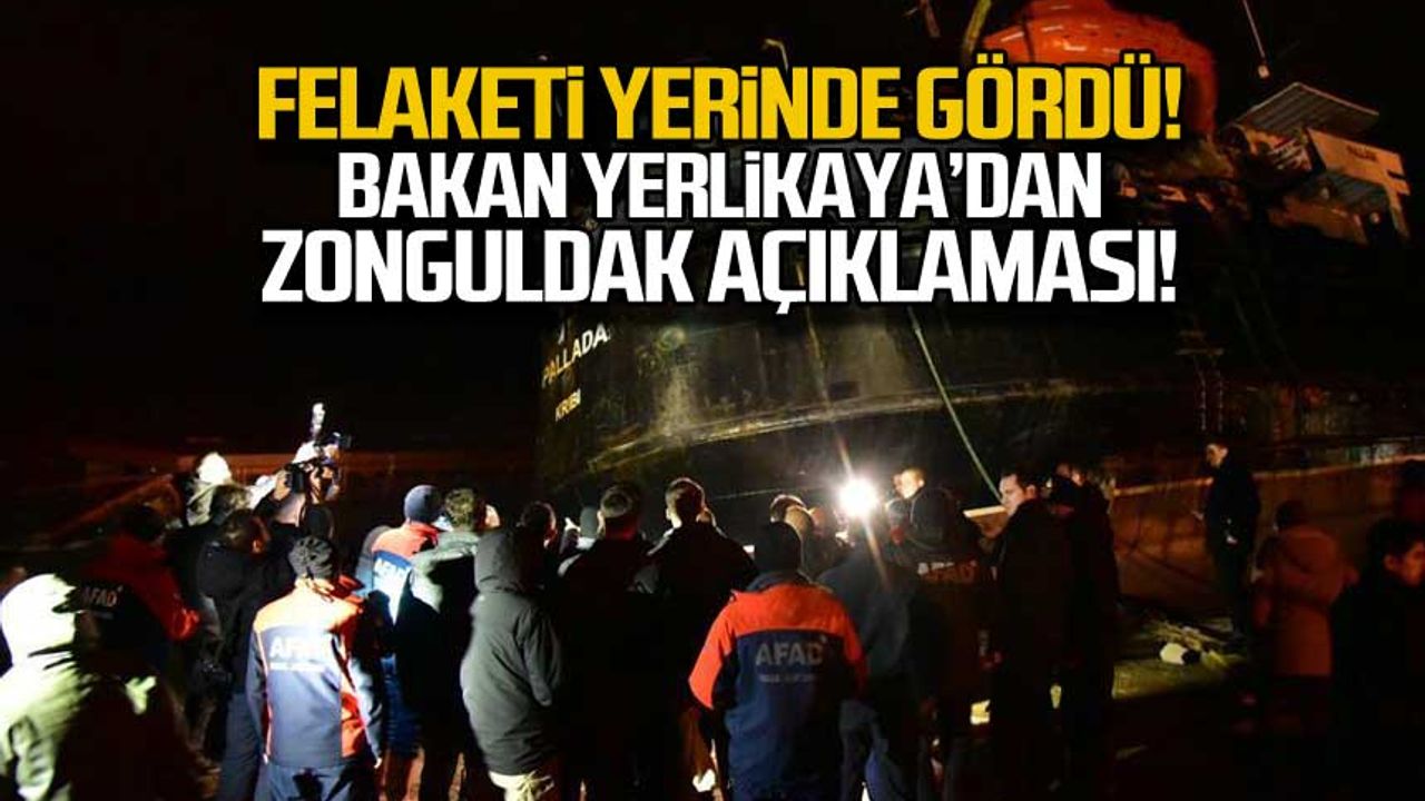 Felaketi yerinde gördü! Bakan Yerlikaya'dan Zonguldak açıklaması!
