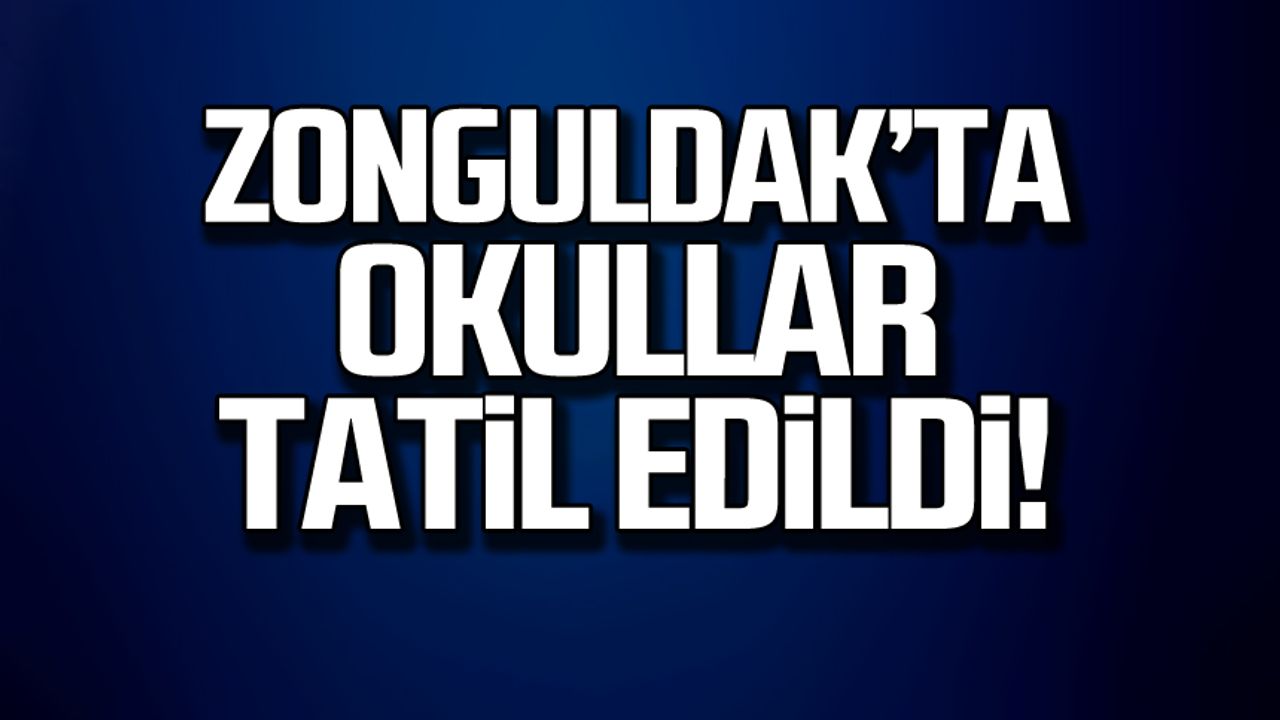 27 Kasım Pazartesi Zonguldak'ta okullar tatil edildi!