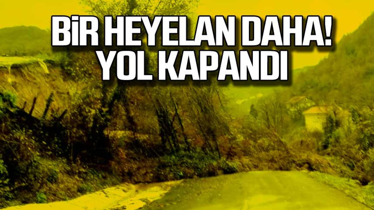 Zonguldak Muslu'da heyelan! Yol kapandı!