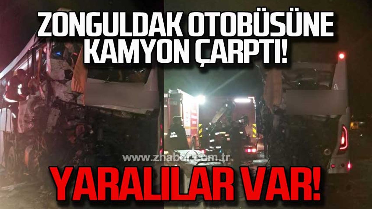 Zonguldak İstanbul otobüsüne kamyon çarptı çok sayıda yaralı var!