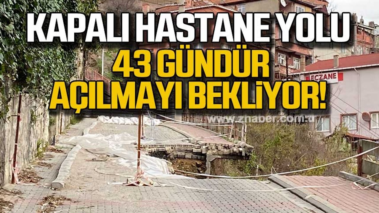 Zonguldak'ta kapalı hastane yolu 43 gündür açılmayı bekliyor!