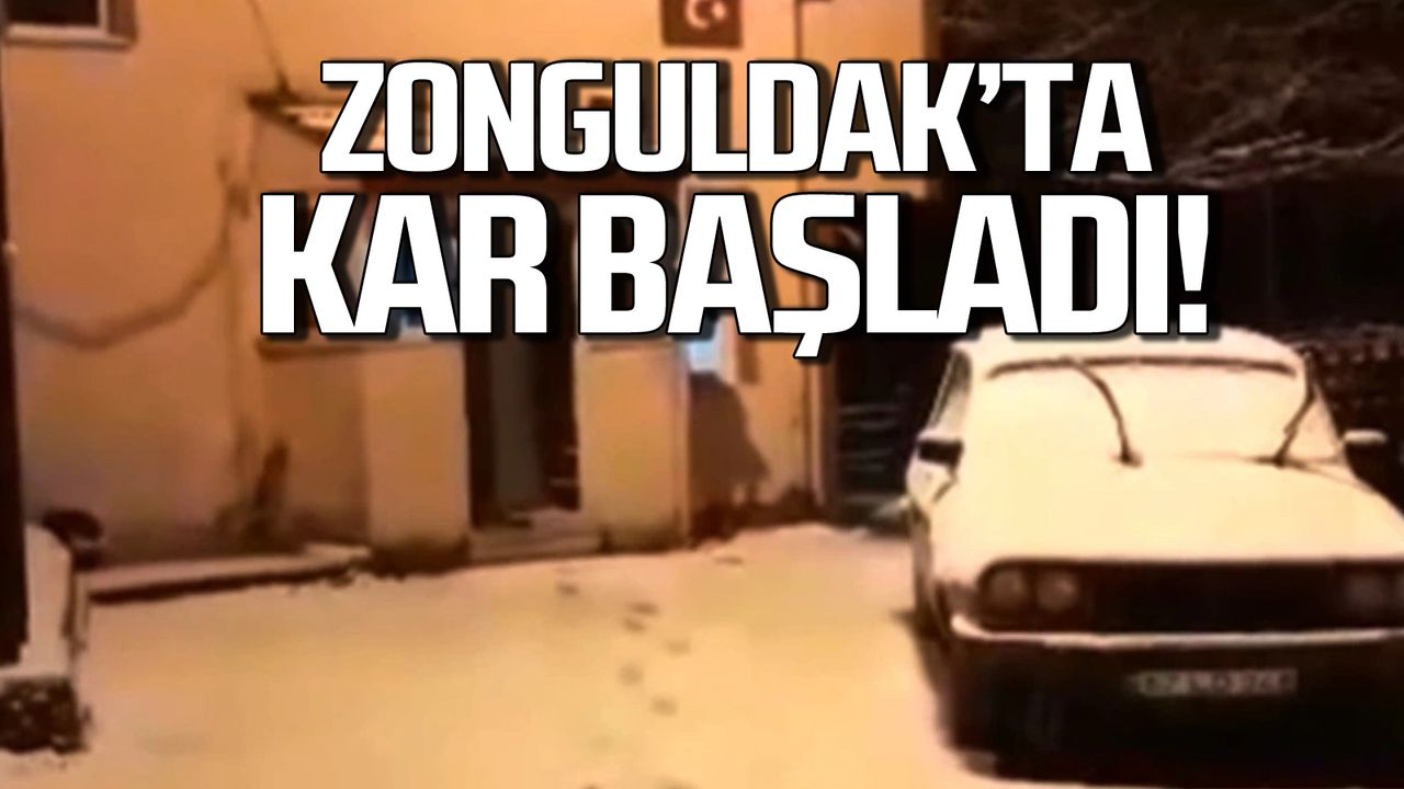 Zonguldak Alaplı Gümeli'de kar yağışı başladı!