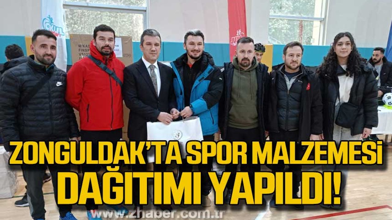 Zonguldak'ta spor malzemesi dağıtımı yapıldı!