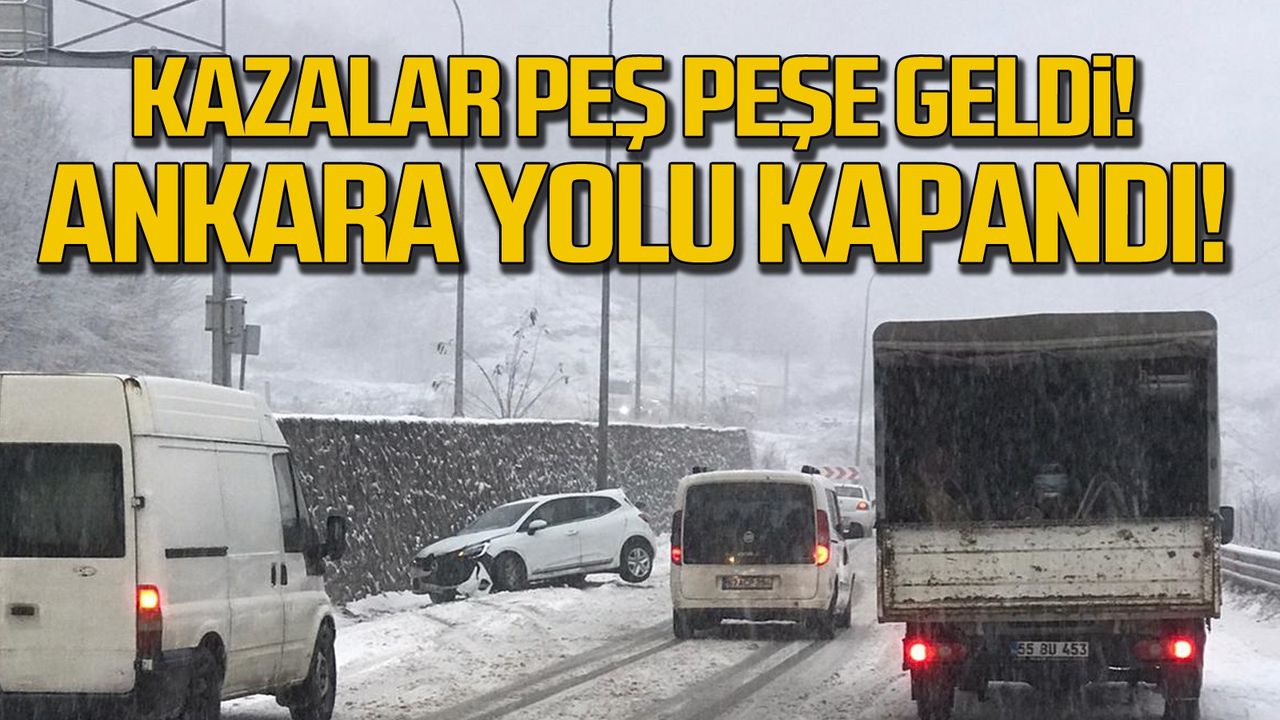Zonguldak'ta kazalar peş peşe geldi yollar kapandı!