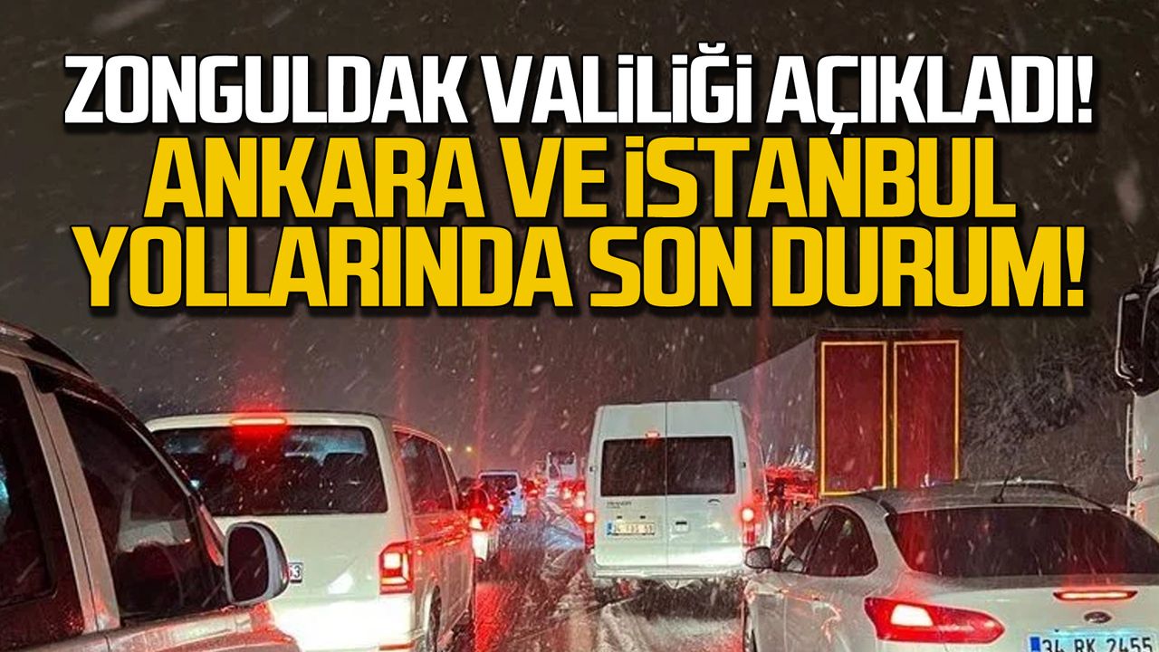Zonguldak Valiliği duyurdu! İstanbul ve Ankara yolunda son durum!