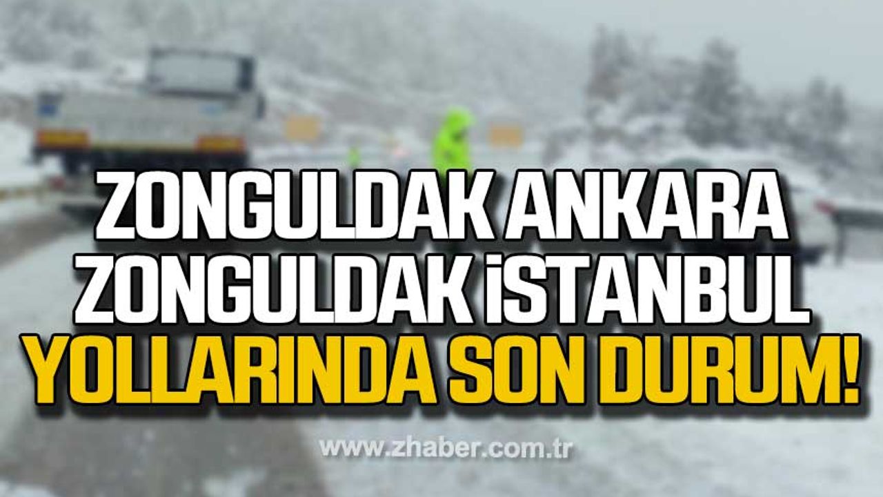 Zonguldak Ankara ve Zonguldak İstanbul yollarında durum ne?