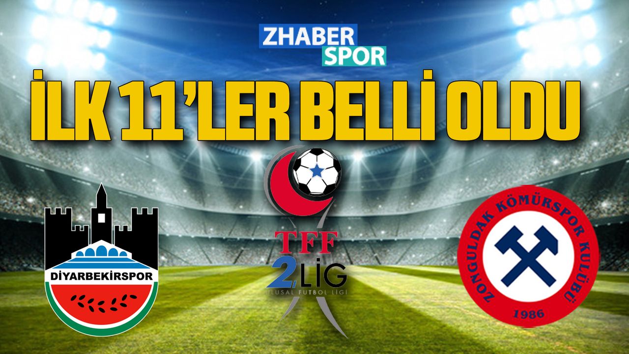 Diyarbekirspor- Zonguldak Kömürspor maçında ilk 11’ler belli oldu!